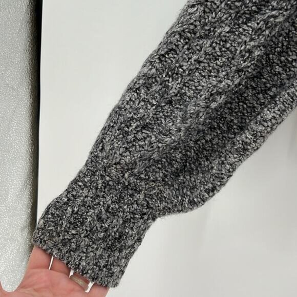 Madewell Women's Cable V-Neck Cardigan - Dusk Grey - Medium - NWT - Picture 7 of 8